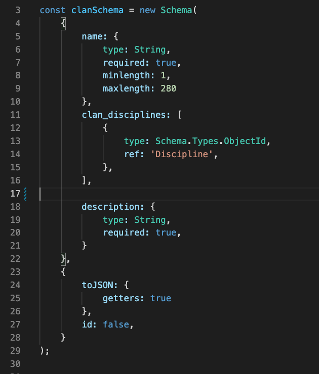 Clan database schema