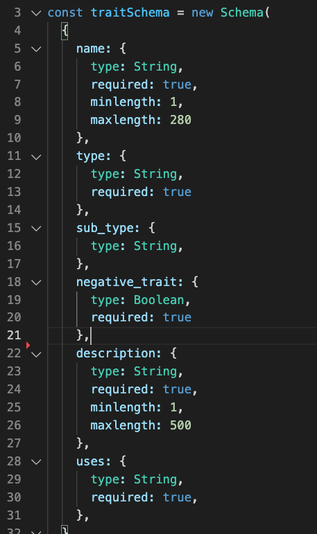 Ability database schema